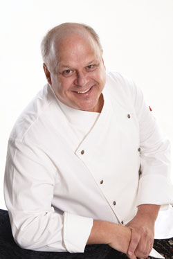 A chef smiles