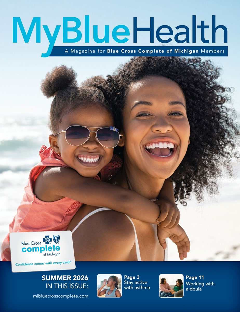 Cover image of an issue of My Blue Health publication.